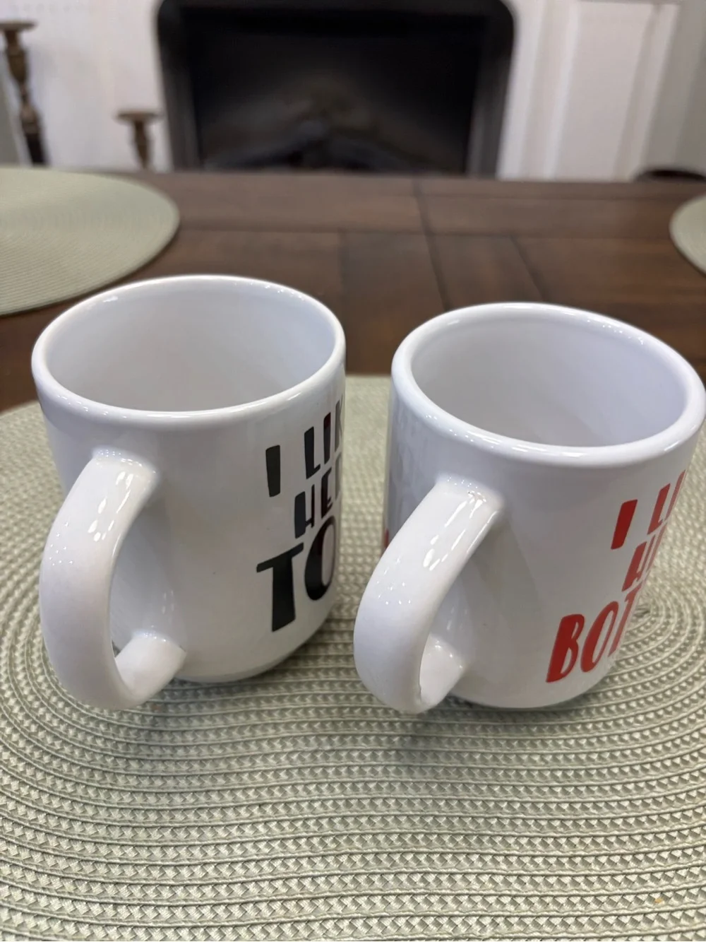 Dan dee holds cups